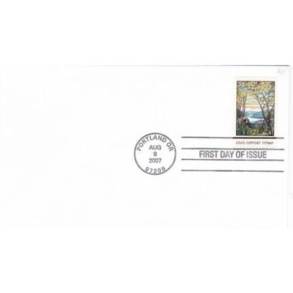 United States 2007 Louis Comfort Tiffany FDC Portland cancel Unaddressed VGC