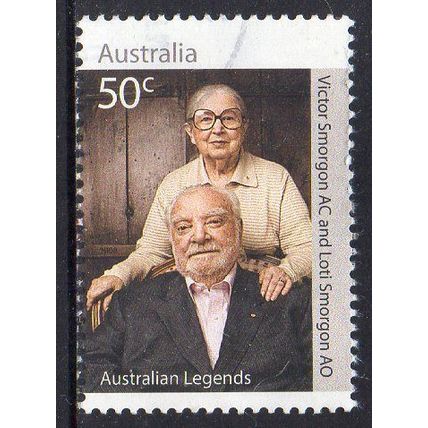 Australia 2008 Aust Legends of Philanthropy - Victor & Loti Smorgon 50c Sht Used