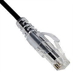 Pack of 2] Slim Cat6a Black Copper Ethernet Cable, 10 Gigabit, 500 MHz, Snag...