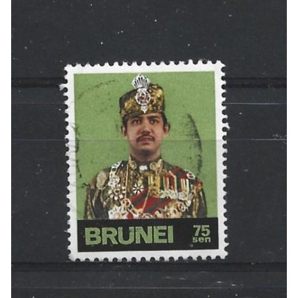 Brunei.SG229 75c Light Yellow-Green.Fine Used.Aug25h