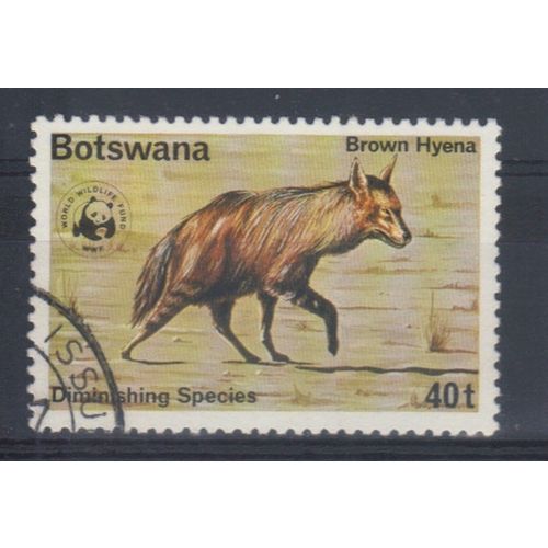BOTSWANA 1977 DIMINISHING SPECIES 40T BROWN HYENA USED WWF