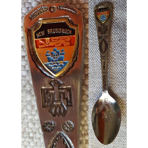 New Brunswick Canada Souvenir Teaspoon Tea Spoon Thunderbird 4-7/8" long