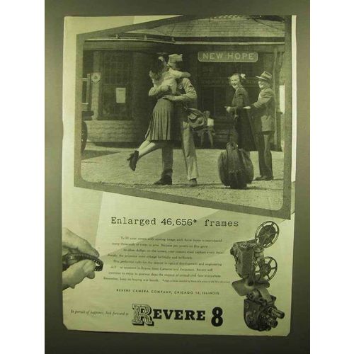 1945 Revere Movie Cameras and Projectors Ad - Enlarged