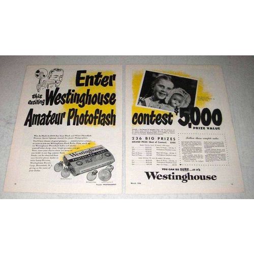 1950 Westinghouse Photoflash Bulbs Ad - Contest