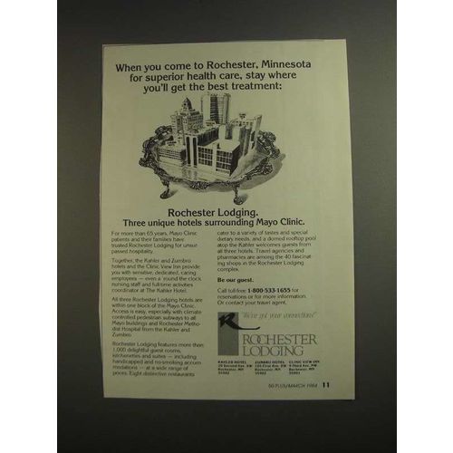 1984 Rochester Lodging, Minnesota Ad - Health Care