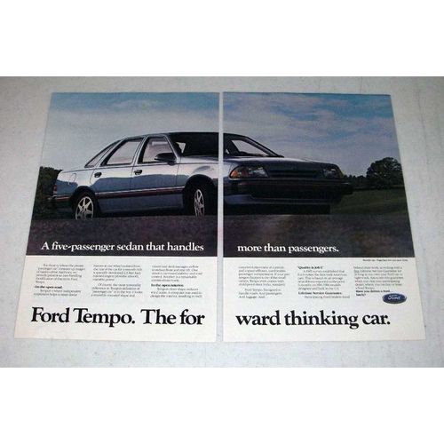1985 Ford Tempo Car Ad - Forward Thinking!