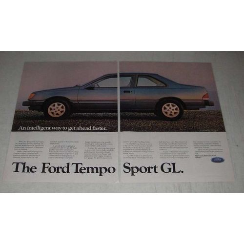 1985 Ford Tempo Sport GL Ad - An intelligent way to get ahead faster