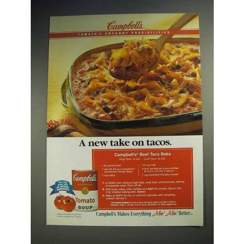 1997 Campbell's Tomato Soup Ad - Beef Taco Bake