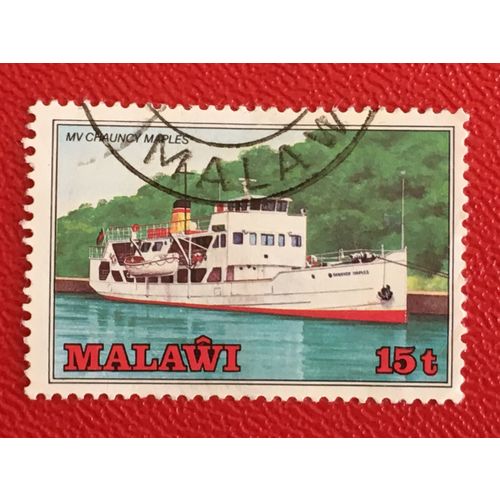 Malawi 1985 Lake 15t MV Chauncy Maples II Used SG 729 Sc 467 postage stamp ships