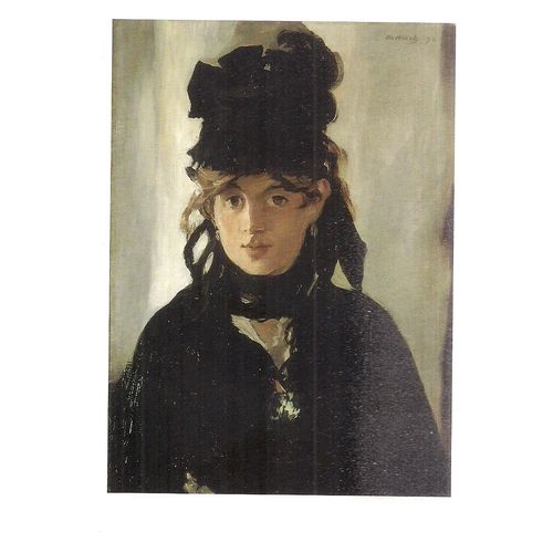 BERTHE MORISOT painting by EDOUARD MANET unused vintage postcard =