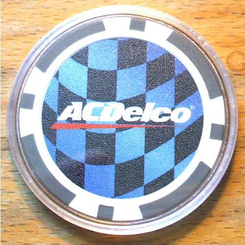 AC DELCO RACING Poker Chip Golf Ball Marker - Gray