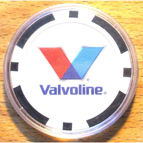 Valvoline Poker Chip Golf Ball Marker - Black