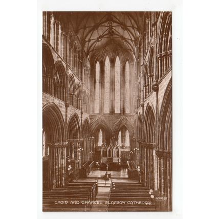 Choir and Chancel Glasgow Cathedral RP Postcard 79780