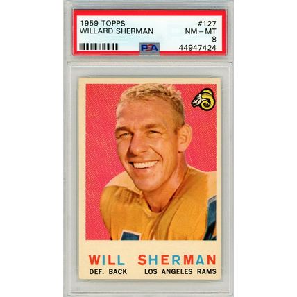 1959 Topps Willard Sherman #127 PSA 8 P1253