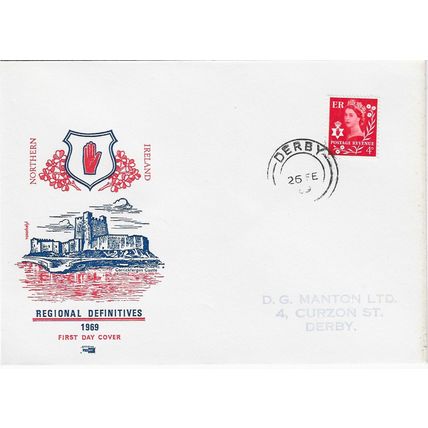 GB 1969 Northern Ireland Regional definitive FDC Derby pm