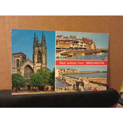 multiview, BRIDLINGTON, YORKSHIRE used postcard 1977 pm by Bamforth =