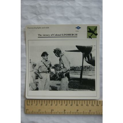 Victory of Colonel Lindbergh - USA - Dogfights & Raids - Collectors Club Card