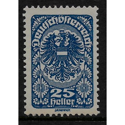AUSTRIA 1919 REPUBLICAN ARMS 25H ARMS SG 346 UM MINT