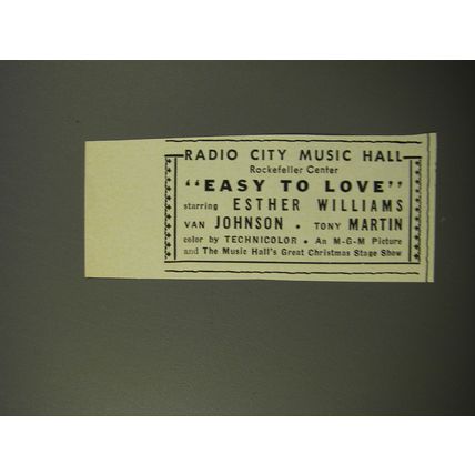 1954 Easy to Love Movie Ad - Radio City Music Hall Rockefeller Center