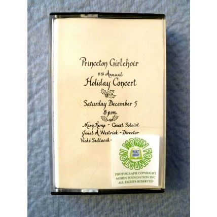 RARE PRINCETON GIRLCHOIR 4th ANNUAL HOLIDAY CONCERT on CASSETTE w MARY KEMP