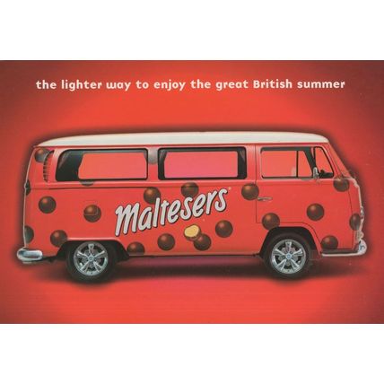 Maltesers Chocolate Transport Bus Advertising Postcard