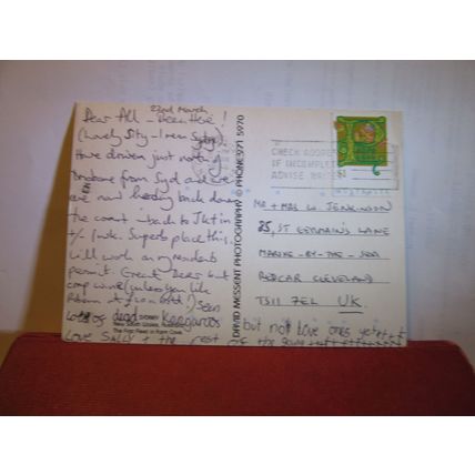 FIRST FLEET IN FARM COVE, SYDNEY, N.S.W. AUSTRALIA used postcard.1994 pm =