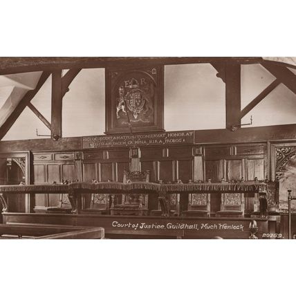 Court Of Justice Guildhall Much Wenlock Shropshire Old RPC Postcard