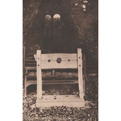 Saffron Walden Castle Stocks Essex Antique Postcard
