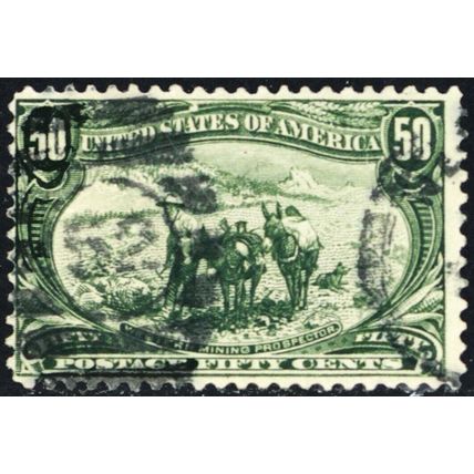291, Used 50¢ Fault Free - Trans-Mississippi SCV $175.00 .. Stuart Katz
