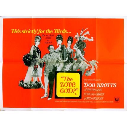 LOVE GOD? 1969 Don Knotts, Anne Francis, Edmond O’Brien UK QUAD POSTER
