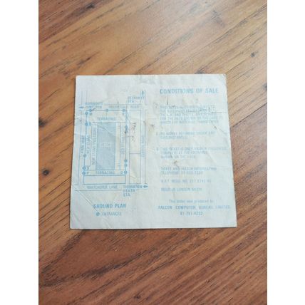 1980/81 Crystal Palace vs Tottenham / Spurs Division 1 Programme & Ticket