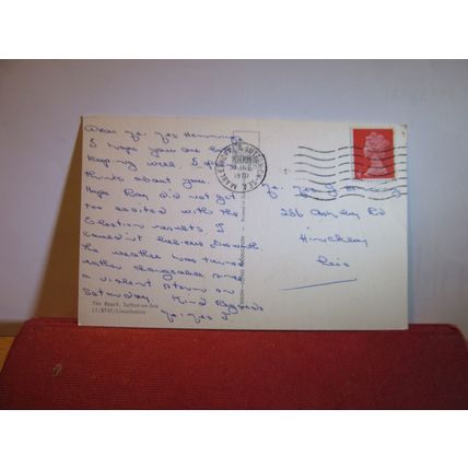 THE BEACH, SUTTON-ON-SEA, LINCOLNSHRE used postcard 1970 postmark =