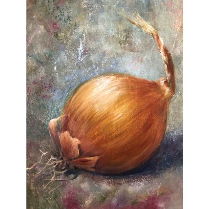 Still Life Garlic and Onion Oil Painting