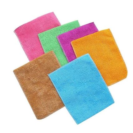 12 Pack Dish Cloth Bamboo Fiber Washing Towel Kitchen Cleaning Wiping Rags
