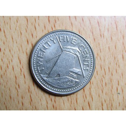 Barbados 1996 25 Cents Coin