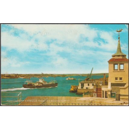 Portsmouth Harbour from the Round Tower, Hampshire, 1983 - Salmon Postcard