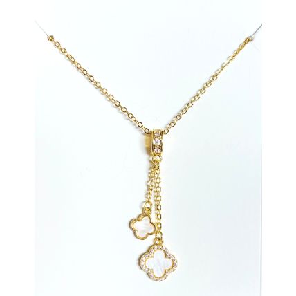 Women's Luxury Necklaces for Every Occasion, Double White Lucky Charm