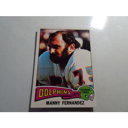 1975 Topps Football Card # 378 Manny Fernandez Very Good (3) Miami Dolphins