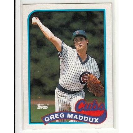 1989 Topps Greg Maddux baseball card #240 – Cubs