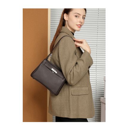 Women Retro Genuine Leather Handbag Brown