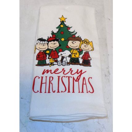 Peanuts Snoopy Merry Christmas Kitchen Towels 2 Pack 16in x 26in 100% Cotton