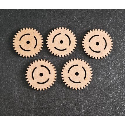 Wooden Gears Cogs Steampunk Laser Cut Pack Of 10 MOD1