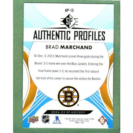 Brad Marchand #AP-15 2024 SP Authentic Profile