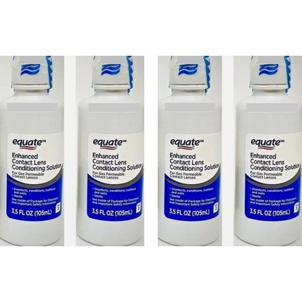 4 Equate Enhanced Contact Lens Conditioning Solution STEP 2 3.5oz 11/25+