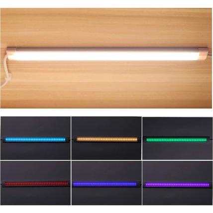 LABOREDUCER RGB under Cabinet Lights,6 Pack Plug in or Hardwired Linkable RGB LE