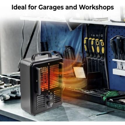 Comfort Zone Electric Portable Milkhouse Style Utility Space Heater with Adjusta