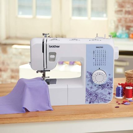 Brother XM2701 27-Stitch Sewing Machine and Hard Plastic Storage and Carry Case