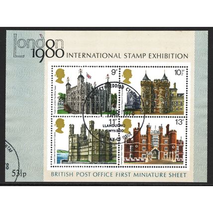 GREAT BRITAIN 1978: LONDON 1980 - 53½p 1st POST OFFICE MINISHEET USED (G16)
