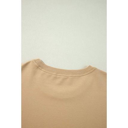 Apricot Color Block Patchwork Ruffled Plus Size Mini Dress
