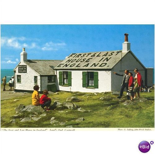 GB Postcard - First & Last House England, Land's End, Cornwall